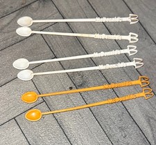6  Vintage McDonald’s McSpoon Coffee Stirrer Swizzle two colors discontinued picture