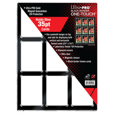 Ultra PRO 9 Card One Touch Magnetic Card Storage Protector Black Border 35PT picture