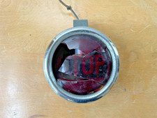 Antique Stop Brake Light Glass Lens Motorcycle Hot Rod Accessory vintage chrome picture