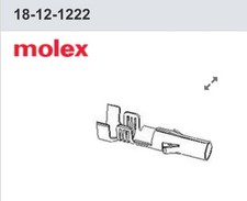 100 pcs Molex Incorporated 18-12-1222 CONNECTOR BRASS TERMINAL FEMALE 16-18AWG picture