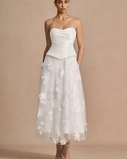 Azazie Jovette Strapless Appliqué Dress NWT picture