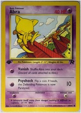 Abra 49/82 Team Rocket 1st Edition Non-holo MP or Better picture