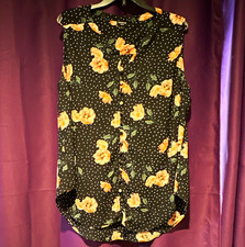 Torrid Harper Sleeveless V-Neck Button Front Floral Tunic Blouse 0X picture