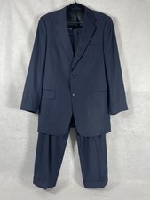 Vintage Daniel Cremieux Loro Piana 2PC Pant Suit Men’s 40R Blue Wool Pants 33x30 picture