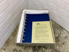 LEVENGER Royal Bue Junior Sized Sea And Sky Silver Foldover Notebook picture