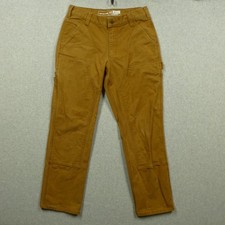 Carhartt Pants Mens 30x30 Relaxed Brown Rugged Flex Duck Double Front Utility picture