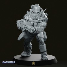 Trauma Troupe Heavy Support Unit A Miniature Cyberpunk 28mm & 32mm Unpainted picture