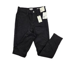 Forever 21 Jeans Womens Large (28x28) Black High Rise Skinny Dark Wash Denim NWT picture