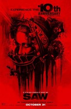 2004 Saw Movie Poster HUGE 3x5 ft Horror Jigsaw Cary Elwes Danny Glover 🩸🍿 picture