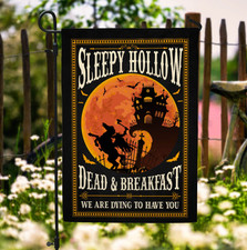 Sleepy Hollow Dead and Breakfast Garden Flag– Halloween Yard Flag picture