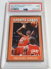 1991 Sports Cards News Michael Jordan #2 Hand Cut - PSA 9 (Low POP) picture