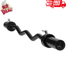 CAP Barbell Solid Steel 47 in. Olympic EZ Curl Bar With Collars, 200lb Capacity, picture