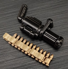 Brickarms Commando Minigun for Custom Minifigures NEW - Black/Brass picture