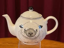 Vintage Arthur Wood Sheep Teapot 6 Cup Made in England Front & Back Design picture