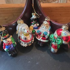 Blown Glass Ornaments Lot off 5 Different Vintage * See Photos For Descriptions  picture