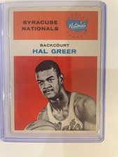 1961-62 Fleer Basketball #16 Hal Greer Rookie RC Syracuse Nationals picture