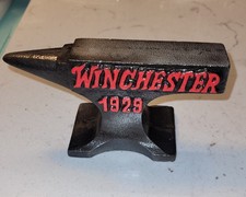 Winchester 1929 Cast Iron Mini Anvil Display Paperweight Raised Letters Custom picture