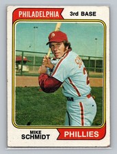 1974 Topps #283 Mike Schmidt Philadelphia Phillies HOF 2nd Year Vintage Card VG picture