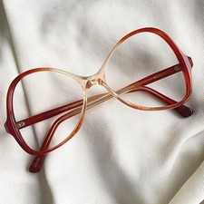 Vintage Red FRENCH Glasses Frames Eyeglasses 52 18 NOS picture