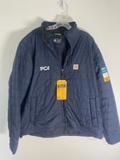 Carhartt Rain Defender Gilliam Jacket Men’s XL Blue PCA Company Logo NWT picture