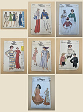 Lot 7 Vintage Vogue Sewing Patterns 1970s 1980s Very Easy Vogue Dresses Blouses picture
