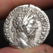 Emperor Marcus Aurelius Denarius 171AD Ancient Roman Empire Silver Coin Roma picture
