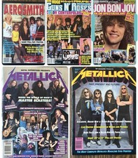 Vintage Rock Collector Magazine Lot Metallica GNR Bon Jovi Aerosmith picture