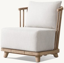 RH Outdoors Restoration Hardware Cala Lounge Chair Cover Grey New picture