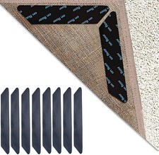 8PCS Carpet Mat Grippers Non Slip Rubber Rug Sticker Skid Tape Reusable Adhesive picture