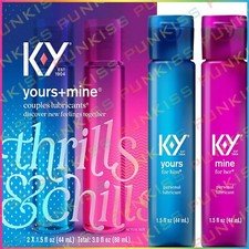 K-Y Yours + Mine Couples Lubricant??Glycerin&Water Personal Lube Gel 2 Pack Set picture