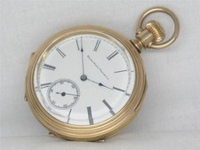 EXQUISITE 1888 ANTIQUE 16S ELGIN DRUM CASE OPEN FACE GRADE 104 WATCH, SERVICED picture