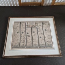 Early Antique Road Map Bristol To Chester Continuation picture