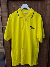 Rare Vintage Official Dorna 2001 Motogp Yellow Zipped Polo Shirt Size Large picture
