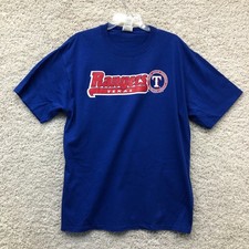 NEW CSA Texas Rangers Shirt Large Adult Blue MLB Baseball Logo VINTAGE Mens Y2K picture