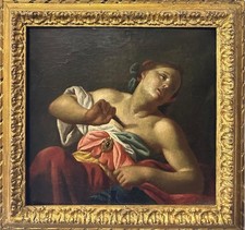 Circle Of Giovanni Francesco Barbieri , Il Guercino : Lucretia ,Oil On Canvas picture