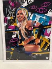Liv Morgan Auto.  WWE Limited Edition 16x20 Custom Art Print /99  Fanatics COA picture