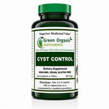Green Organic Breast CYST 90 Vegan Capsule Plant-Based for Cysts Growth Control picture