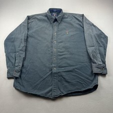 Vintage Chaps Ralph Lauren Shirt Mens Large Green Crest Crown Button Down 90s picture