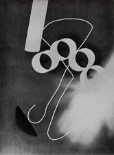 VTG Man Ray Print Man Ray Rayograph Lithograph Engraving Photo 1920 Mat 12x15 picture