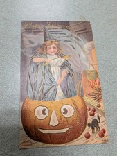 Vintage/ Antique 1908-1915 Halloween Greeting Postcard • P. Sanders Co, picture