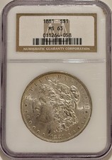 1881 P Morgan Silver Dollar NGC MS63 Better Date Morgan picture