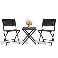 Patio Bistro Set Folding Patio Table and Chairs Outdoor Patio Furniture Sets picture
