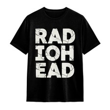 Classic 90s Rock Band Radiohead Cracked Distressed Logo T-Shirt Unisex Music Fan picture
