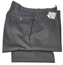 Pronto Uomo Mens Dress Pant Brown Wool Plain Front All Seasons-(40x30) NWT picture