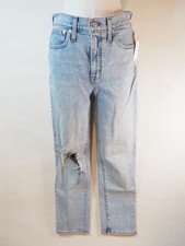 Madewell Light Wash The Perfect Vintage Crop Jean Distressed Blue Jeans, Size 27 picture