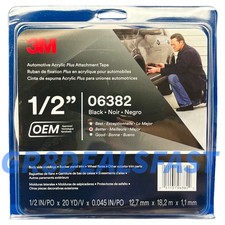 3M 06382 Automotive Acrylic Plus Attachment Tape Black 1/2