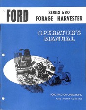 Ford Series 680 Forage Harvester Operator's Manual Tractor Equipment OEM picture