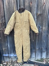 Vintage WearGuard Insulated Coveralls Mens Medium Short Brown Duck USA Workwear picture