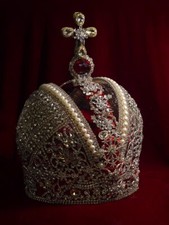 Catherine Coronation Crown Replica Drama 32cm Tall Large Tiara Crown For Women picture