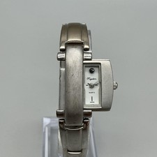 Vintage Royalton Slide Out Womens Watch 18mm Silver Tone New Battery 7